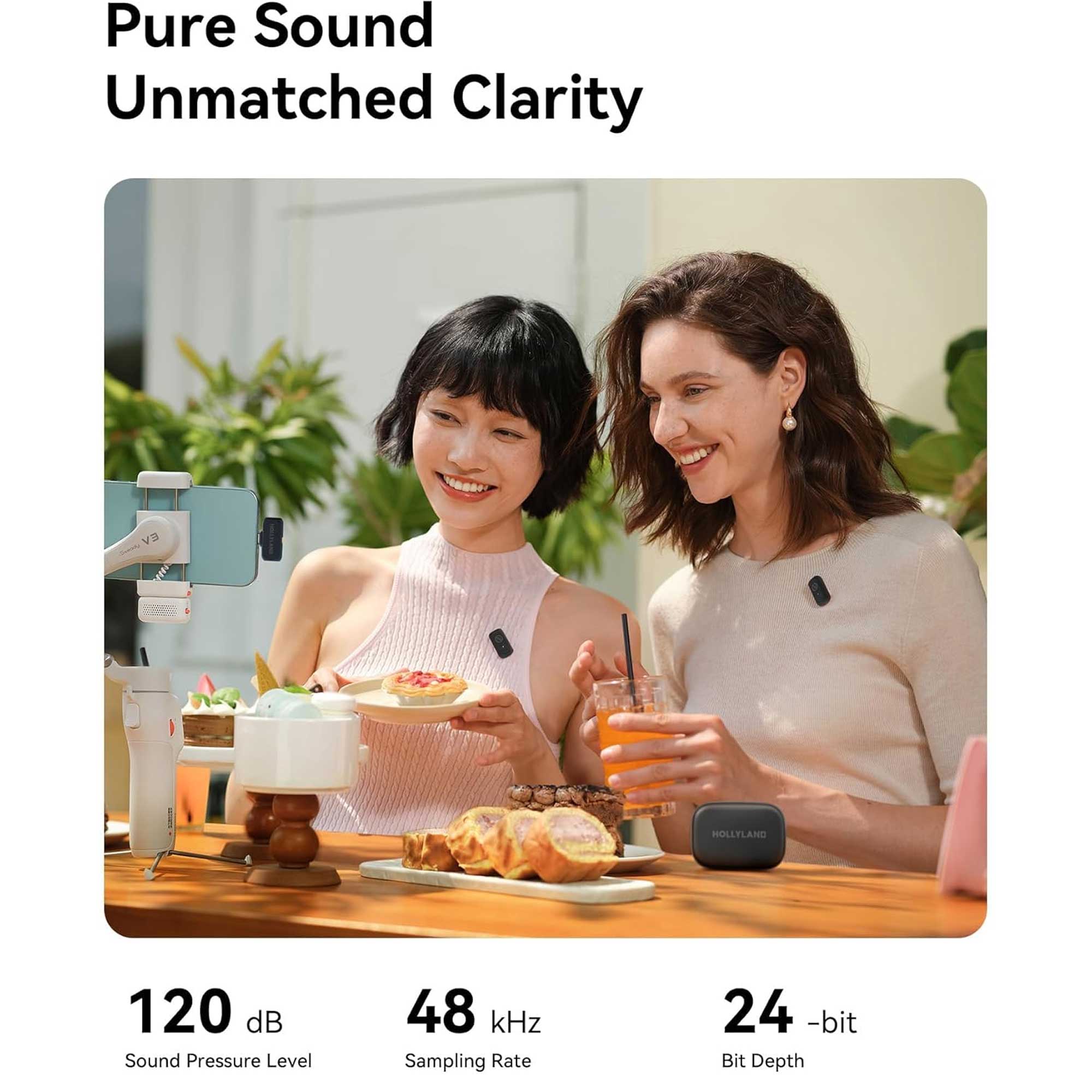 میکروفون یقهای بیسیم هالیلند مدل LARK A1 Mini Duo با کانکتور USB-C - تصویر 8