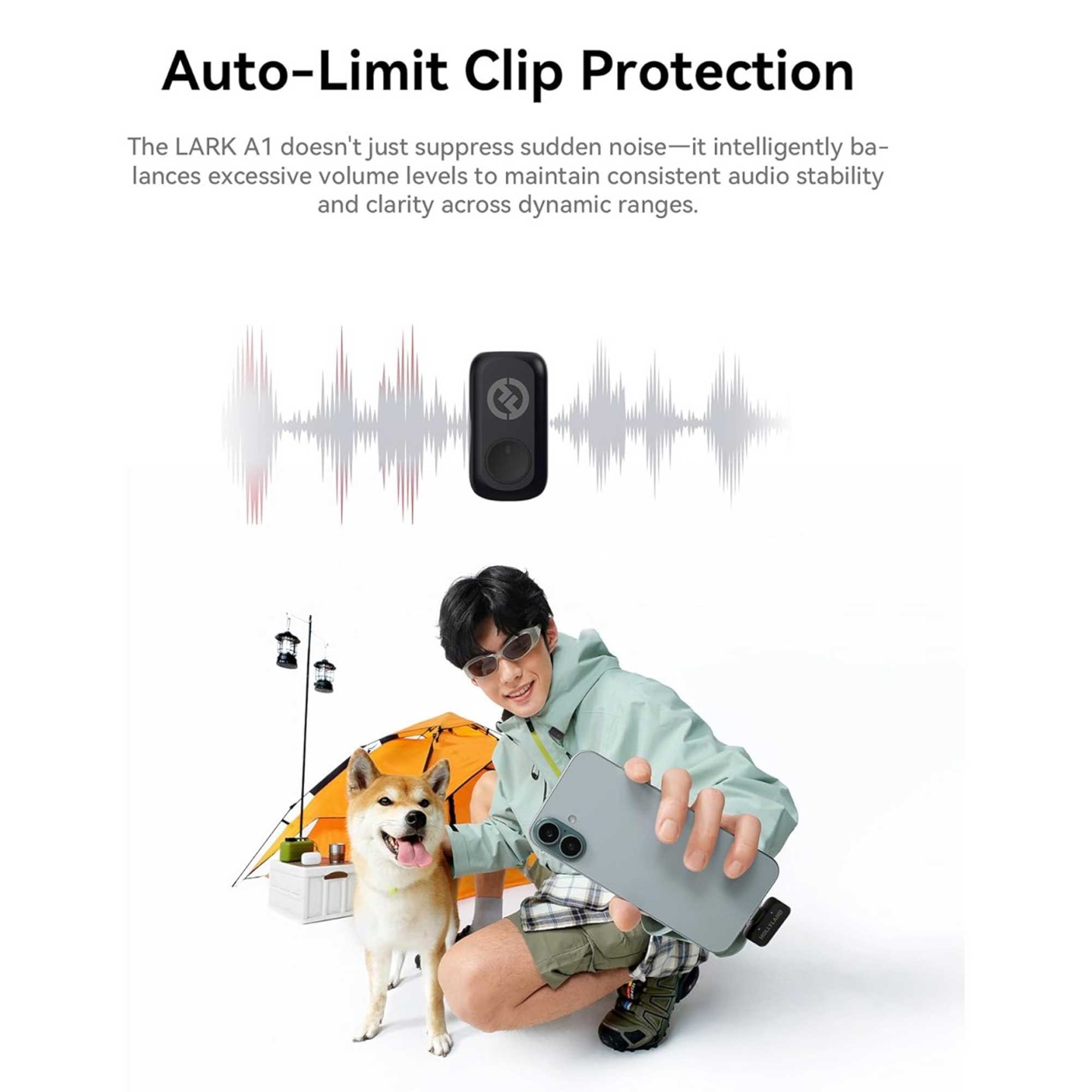 میکروفون یقهای بیسیم هالیلند مدل Hollyland Lark A1 Combo - تصویر 2