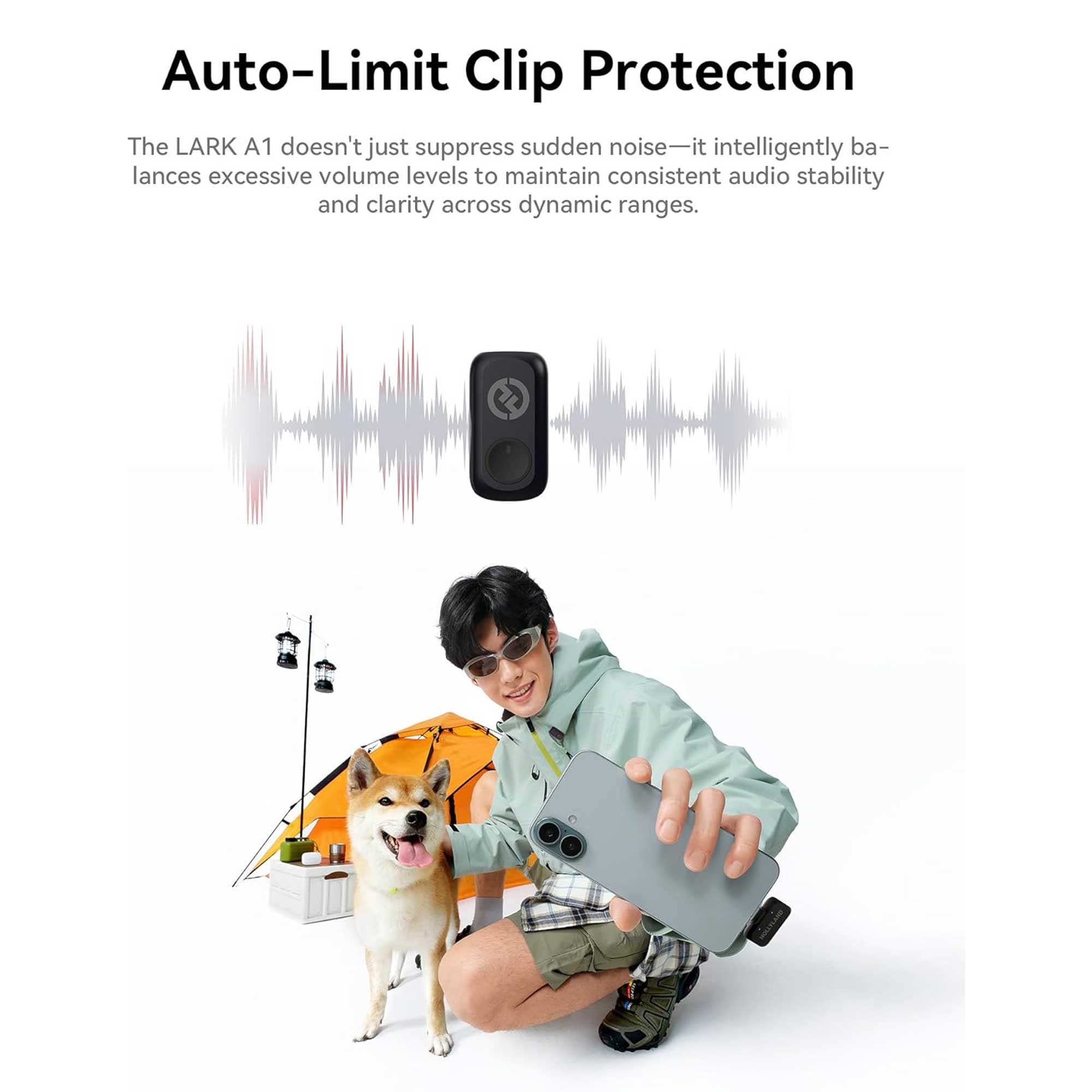 میکروفون یقهای بیسیم هالیلند مدل LARK A1 Mini Duo با کانکتور USB-C - تصویر 3