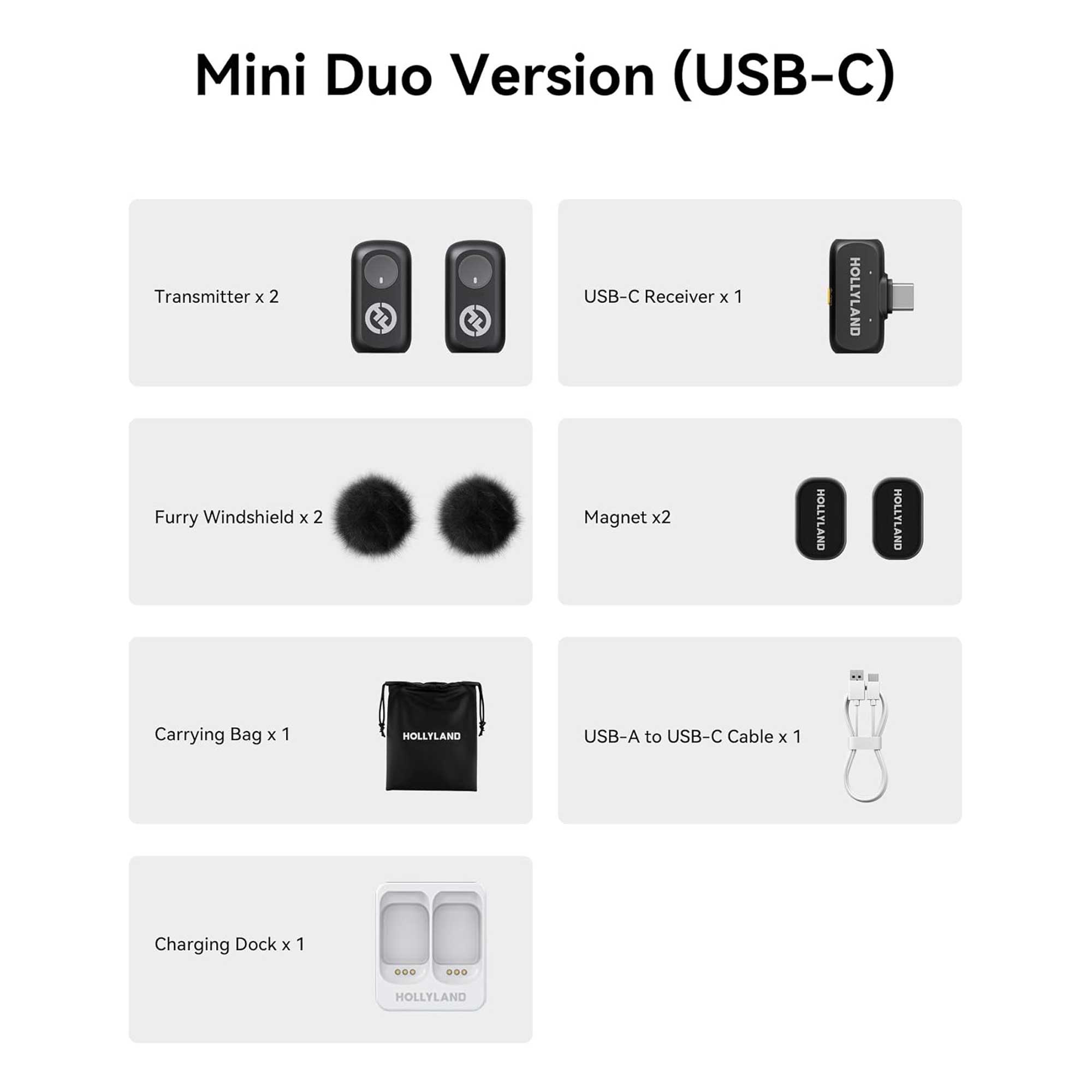 میکروفون یقهای بیسیم هالیلند مدل LARK A1 Mini Duo با کانکتور USB-C - تصویر 2