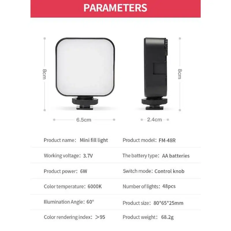 نور ثابت ال ای دی جیماری مدل Jmary FM-48R - تصویر 10
